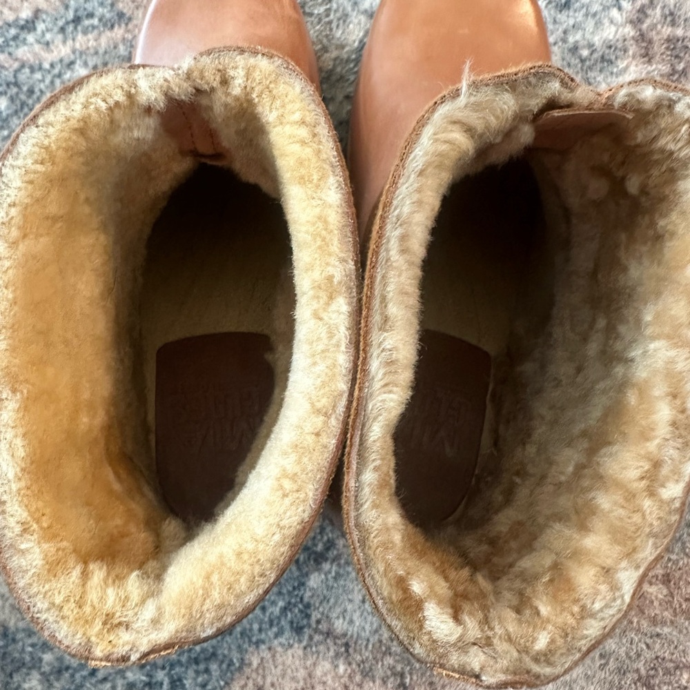 MIA Tan Ankle Boots with Shearling Lining - Picture 6 of 10